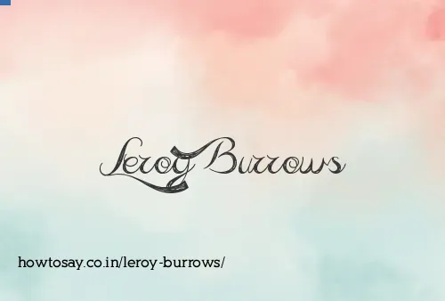 Leroy Burrows