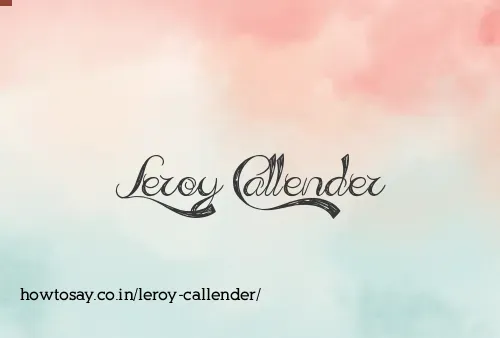 Leroy Callender