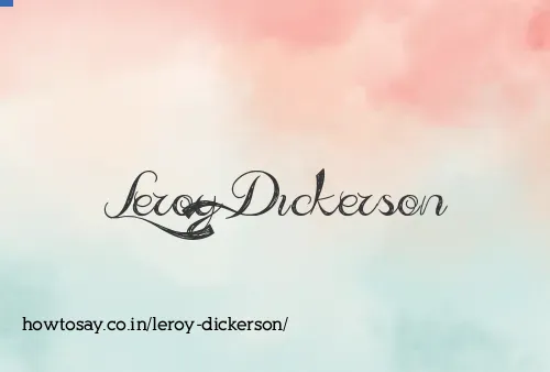 Leroy Dickerson