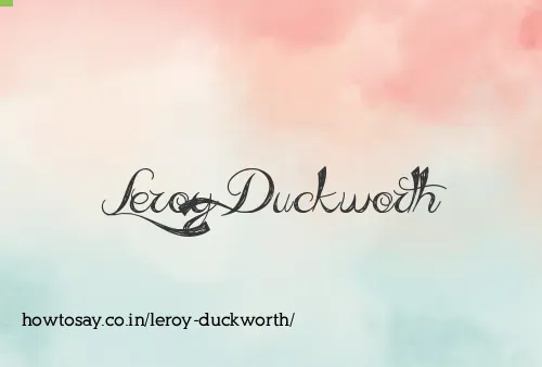 Leroy Duckworth