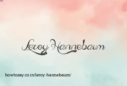 Leroy Hannebaum