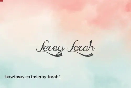 Leroy Lorah