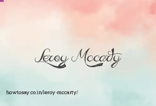 Leroy Mccarty