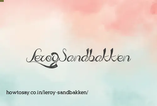 Leroy Sandbakken