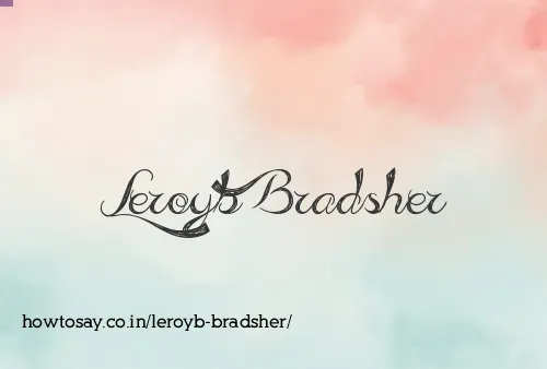 Leroyb Bradsher