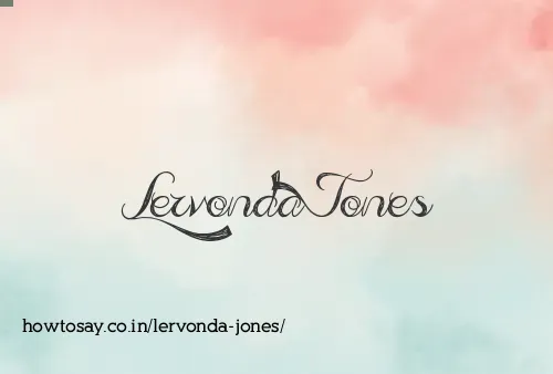 Lervonda Jones