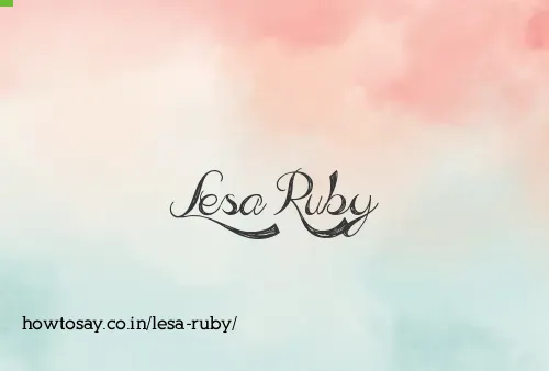 Lesa Ruby