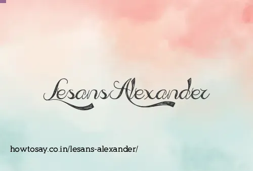 Lesans Alexander