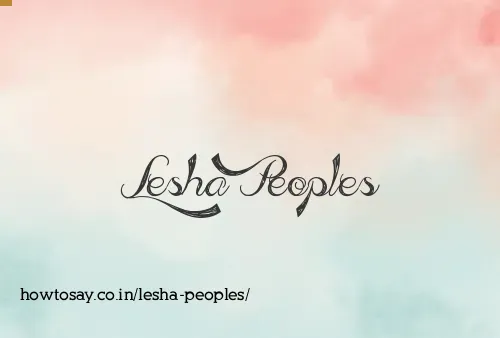Lesha Peoples