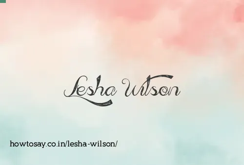 Lesha Wilson