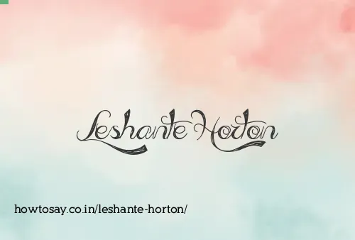 Leshante Horton