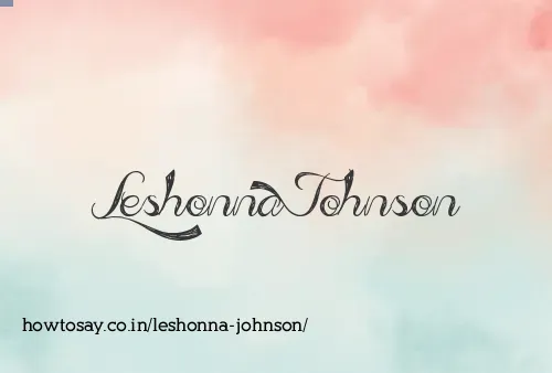 Leshonna Johnson