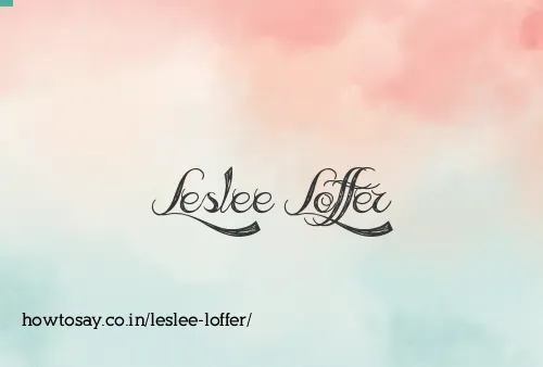 Leslee Loffer