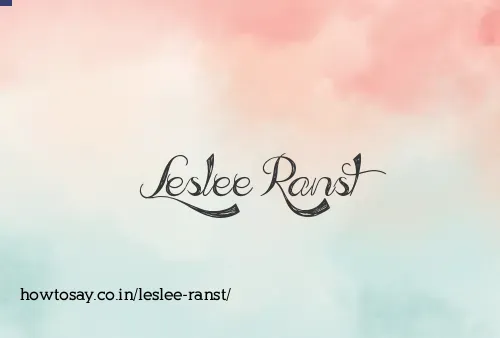 Leslee Ranst