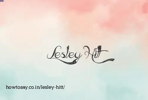 Lesley Hitt