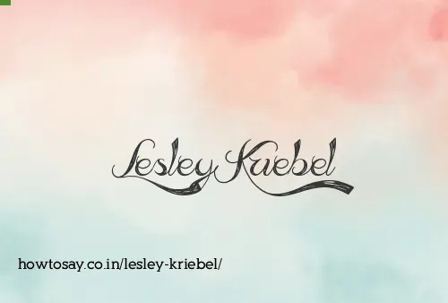 Lesley Kriebel