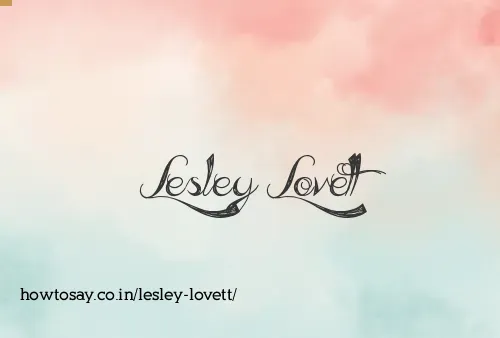 Lesley Lovett