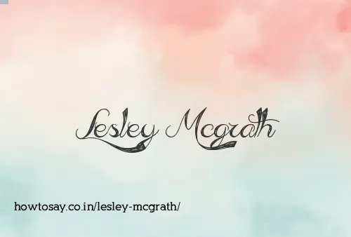 Lesley Mcgrath