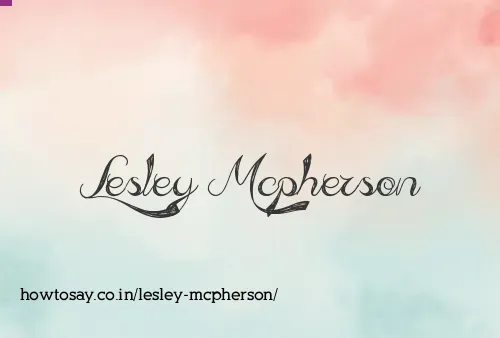 Lesley Mcpherson