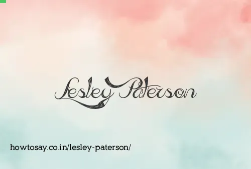 Lesley Paterson