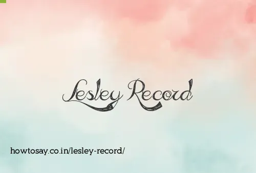Lesley Record