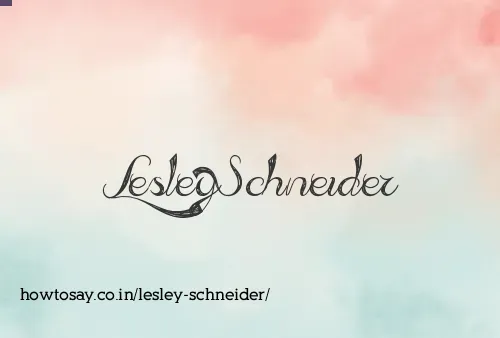 Lesley Schneider