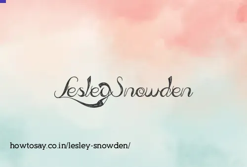 Lesley Snowden