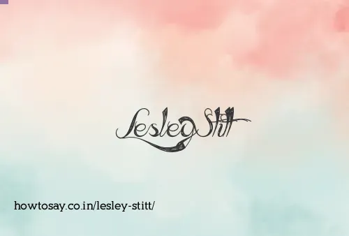 Lesley Stitt