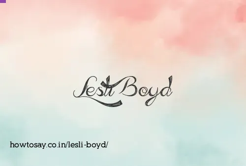 Lesli Boyd