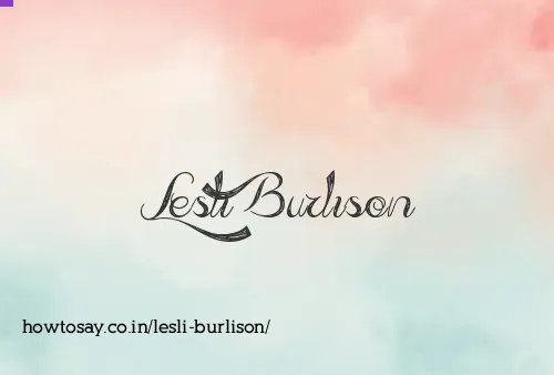 Lesli Burlison