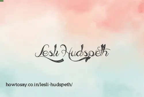 Lesli Hudspeth
