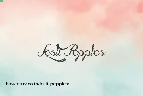 Lesli Pepples