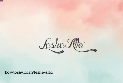 Leslie Alto