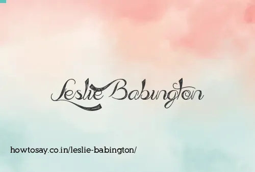 Leslie Babington
