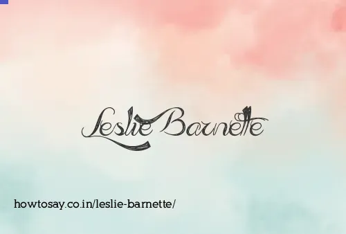 Leslie Barnette