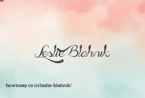 Leslie Blahnik