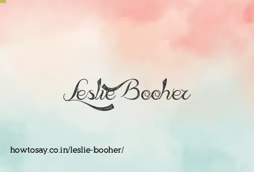 Leslie Booher