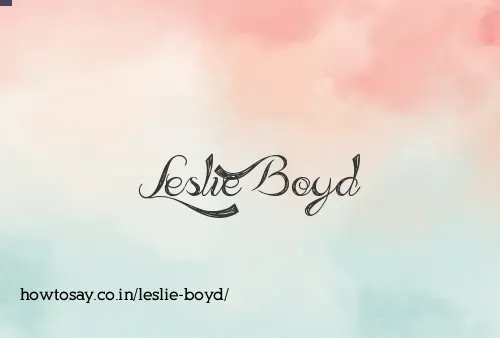 Leslie Boyd