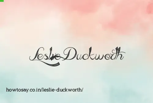 Leslie Duckworth