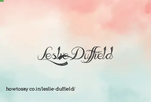 Leslie Duffield
