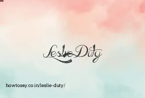 Leslie Duty