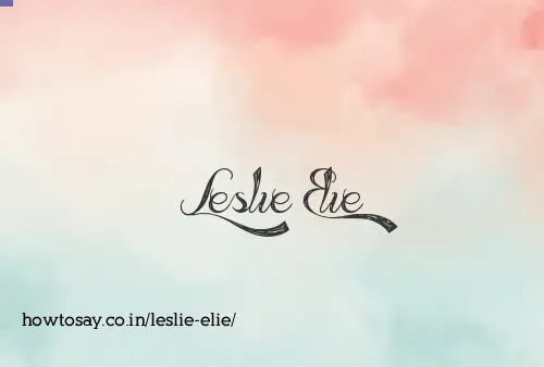 Leslie Elie