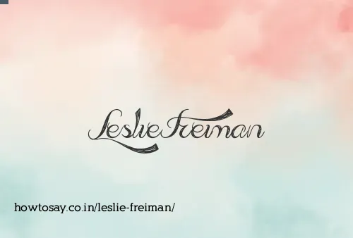 Leslie Freiman