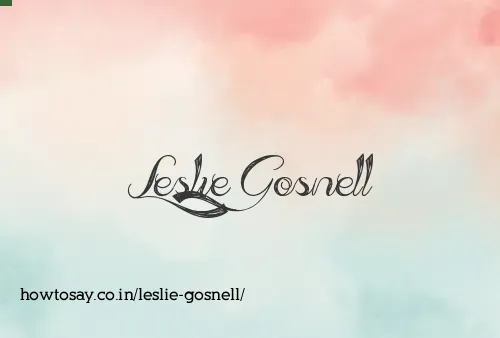 Leslie Gosnell