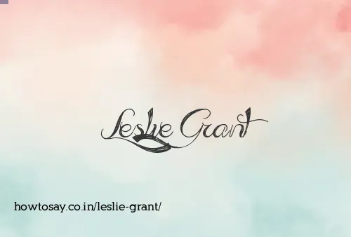 Leslie Grant