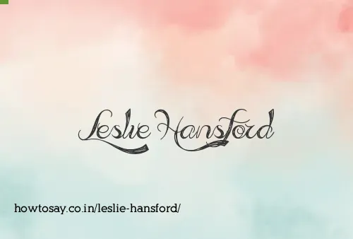 Leslie Hansford