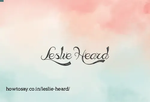Leslie Heard
