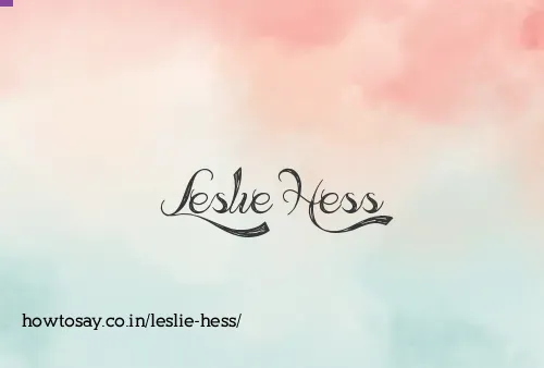 Leslie Hess