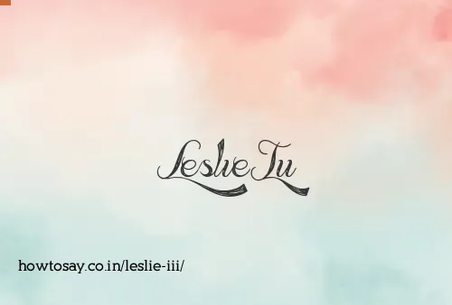 Leslie Iii