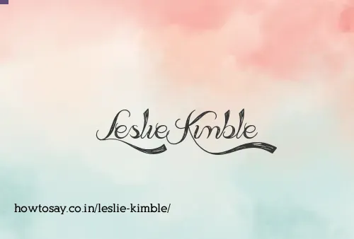 Leslie Kimble
